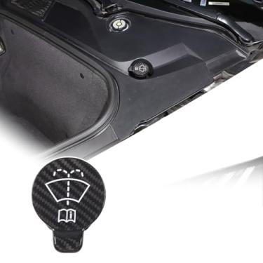 Imagem de Tampa de garrafa do reservatório de fluido da arruela do limpador de para-brisa para Chevrolet Corvette C7 2014-2019 Tampa do reservatório do refrigerante do carro e tampa do reservatório do cilindro