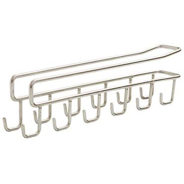 Imagem de ifgswopq Cabideiro montado na parede de aço inoxidável para pendurar na parede, suporte de copos, gancho para pendurar na parede de cozinha (12 ganchos) cabideiro montado na parede