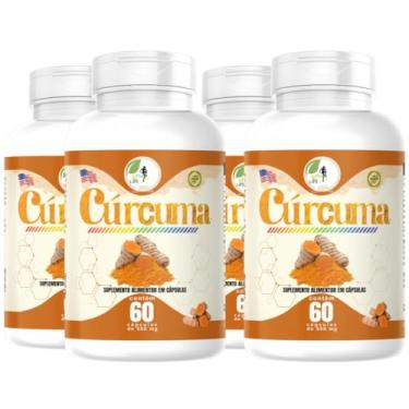 Imagem de Kit C/ 4 Curcuma Pura 60 Capsulas - Fits Life