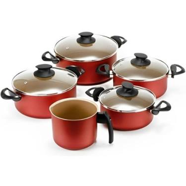 Imagem de Jogo De Panelas 05 Peças Caçarolas E Fervedor - Marcolar