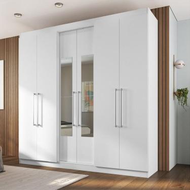Imagem de Roupeiro 6 Portas 218cm X 220,5cm X 47cm Oxford Branco