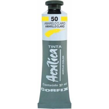 Imagem de Tinta Acrílica 37ml 050 Amarelo Claro Corfix, 050 - AMARELO CLARO