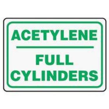 Imagem de Accuform Placa de segurança "Acetileno - cilindros completos", vinil adesivo, 17 x 25 cm (MCPG563VS)
