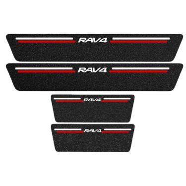 Imagem de Kit Soleira Protetora Porta Premium Red PVC - Rav4 - Jhow Adesivos