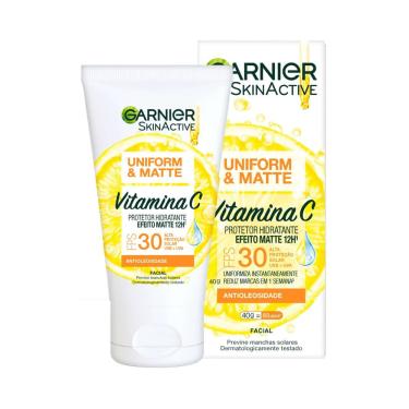 Imagem de Hidratante Facial Garnier SkinActive Uniform & Matte Vitamina C FPS30 40g Base BB Cream L'Oréal Paris Efeito Matte Cor Média FPS 50, 30ml