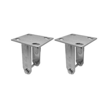 Imagem de Kit 2 un suporte garfo fixo 8 polegadas para rodízio - AJAX