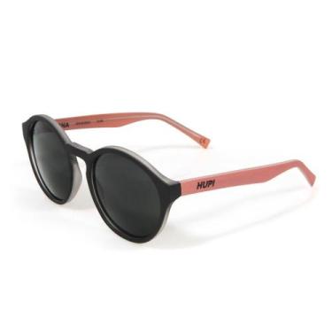 Imagem de Óculos de Sol HUPI Kona Preto Fosco/Coral Lente Cinza, Preto, Coral
