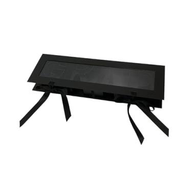 Imagem de UGPLM Caixa de flores para formatura, caixa de presente com enchimento, versátil, de papelão, para sabonete, embalagem floral para lembrancinhas de, Preto