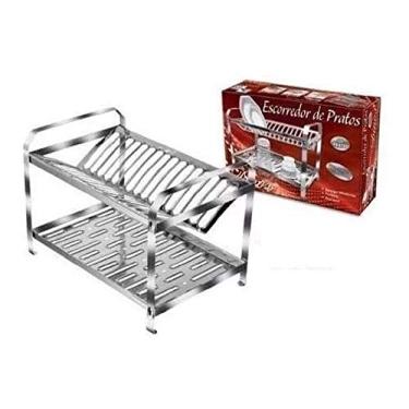 Imagem de Escorredor De Pratos Linha Luxo Inox - 20 Pratos