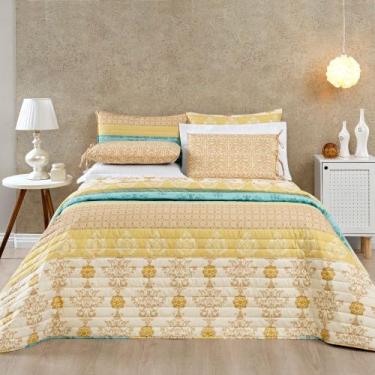 Imagem de Cobre Leito Floreal Casal Padrão 3 Peça Micropercal 200 fios - Bia Enx