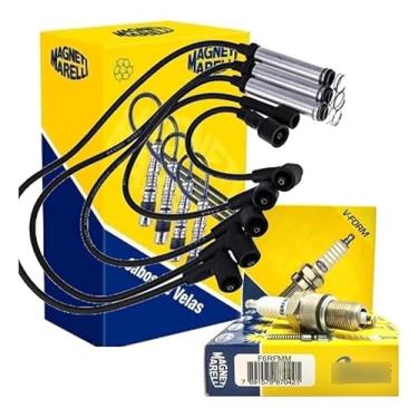 Imagem de Jogo de Velas e Cabos de Ignição para Corsa 1.0, 1.4, 1.6 EFI, 1994-1996, Gasolina