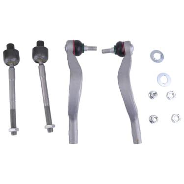 Imagem de Vorally Kit de extremidade de haste de direção externa interna esquerda direita para Maserati Ghibli Base S SQ4 Q4 para Maserati Quattroporte S Sq4 Gts 2014 2015 2016 substitui 673000005 673000006