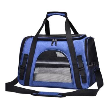Imagem de Gralara Bolsa de Transporte para Animais de Estimação, Bolsa de Transporte para Gatos, Macia, Grande Capacidade, com Zíper, Bolsa de Viagem para Animais de Es, Azul