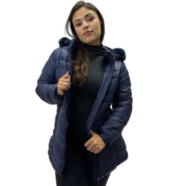 Imagem de Jaqueta Blue Rose Nylon com Capuz Removível-Feminino