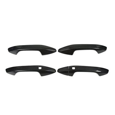 Imagem de Capa de maçaneta de porta externa de carro de substituição estilo fibra de carbono para NQ5 HEV NQ5 2022+ com fácil instalação e material ABS durável