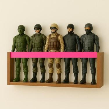 Imagem de Prateleira de Parede para Coleção de Bonecos  Marvel, Barbie, SuperHer