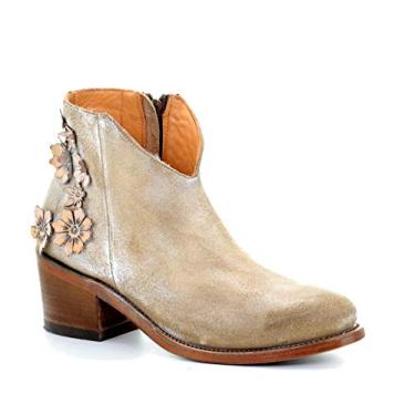 Imagem de Corral Boots Bota feminina com flores brancas, marrom, tamanho:, Marrom, 4.5 UK