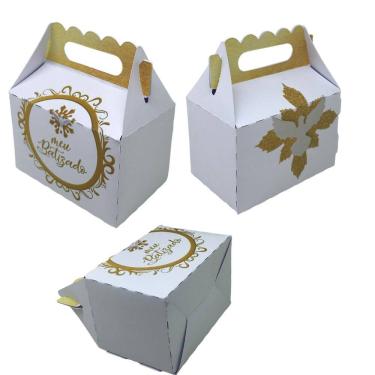 Imagem de 10 Lembrancinha Batizado anjinho Maletinha em Papel