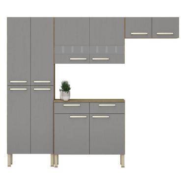 Imagem de Kit De Cozinha Completo Brest Freijó Gris