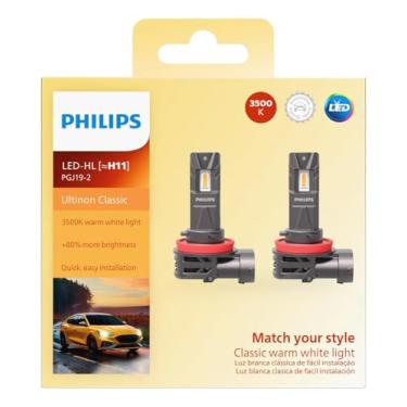 Imagem de Par Lâmpada LED Philips Ultinon Classic H11 Amarela 3.500k