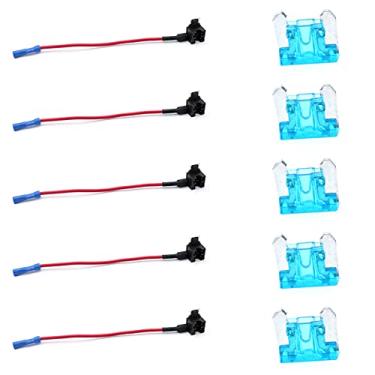 Imagem de CIADAZ 10 Pcs 12 V Carro Add-a-circuito Baixo Perfil Mini Fuse Tap Adaptador Mini Lâmina Fusível Titular com 5 Pcs 15A Fusíveis