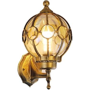 Imagem de Luzes De Parede Externas Vintage E27 Lâmpada De Parede Externa De Alumínio Ip23 Luminárias De Parede à Prova D'água Luz De Varanda Externa Para Jardim, Pátio, Varanda, Carruagem, Villa
