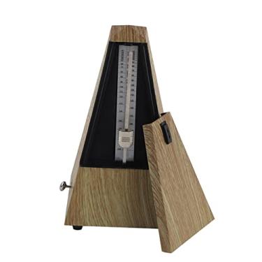 Imagem de Metrônomo Mecânico Profissional Torre De Madeira Tipo Tempo Trainer para Piano Guitarra Drum Prática Madeira Vermelha ou Madeira Raso Opcional (Cor clara)