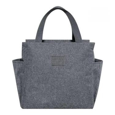 Imagem de Bolsa Térmica Grande para Marmita Quente e Frio Lancheira para Passeio e Escola(CINZA)