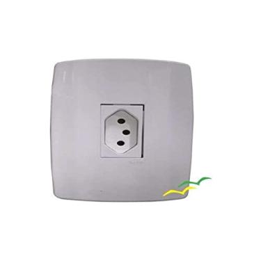 Imagem de Tomada Vertical 10A ComPlaca 4X2- Modular Slim