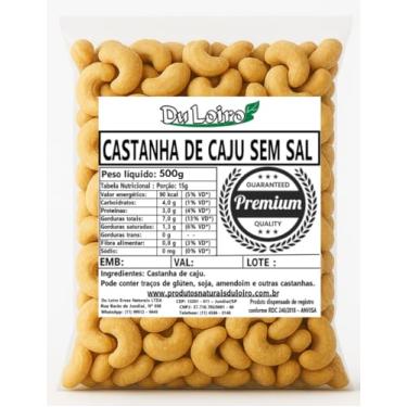 Imagem de Castanha de Caju Torrada Inteira Sem sal W1 Premium (500g)