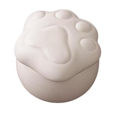 Imagem de WeiLaiKeQi Pote de cerâmica para doces, pote para mesa, centro de mesa, armazenamento de alimentos, açucareiro para grãos de chá soltos, alimentos secos, Branco