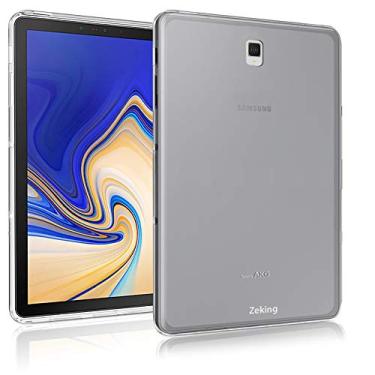 Imagem de Capa para Samsung Galaxy Tab S4 (10,5 polegadas) T835 fina, fina, antiarranhões, transparente, flexível, de silicone TPU com capa protetora de para-choque de quatro cantos, Wireless Phone Accessory