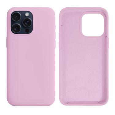 Imagem de Capa de Silicone para iPhone 16, 16 Pro e 16 Pro Max – Proteção Interna Aveludada com Ótimo Ajuste (Rosa, Iphone 16)