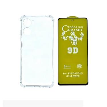 Imagem de Capa Capinha Case Anti Impacto Shock + Pelicula de Ceramica Fosca 9d Compatível com Moto G05