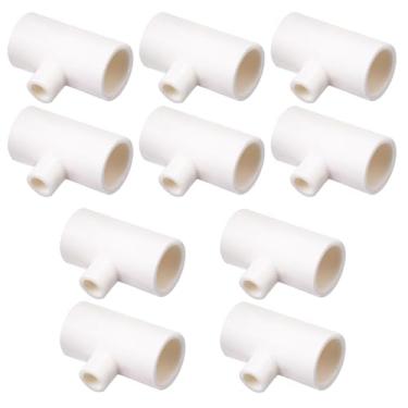 Imagem de 10 Peças Conexões em T para Bebedouro de Frangos, 1/2" Slip x 1/8" FPT Espessadas T PVC Bebedouro Frangos para Copos Bicos e Bebedouros Rosqueados Aves