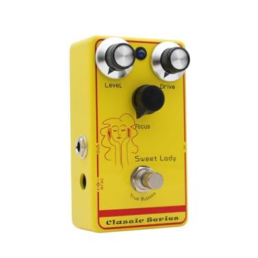 Imagem de Asixxsix Pedal de Overdrive de Guitarra, Sweet Lady Touch Sensível Ao Effictor Overdrive de Baixo Ganho Com Controle de Foco para Guitarra Elétrica, Bypass Verdadeiro, DC 9V