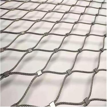Imagem de Rede De Corda De Aço Inoxidável, Malha De Metal Multifuncional, Rede De Proteção De Escada, Rede De Esgrima De Veado Durável, Cercas De Veados, Malha De Rede De Jar, Mesh 10cm, 1.5x50m