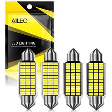 Imagem de AILEO DE3425 DE3423 C5W Lâmpadas LED 39 mm Branco 6000K Chipsets super brilhantes 6411 6413 6423 LED Festão Canbus livre de erros para substituição de luz interior de carro (pacote com 4)
