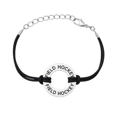 Imagem de Pulseira de hóquei de campo Infinity Collection, joia de hóquei de campo, presentes de hóquei de campo, bracelete com pingente de hóquei de campo para jogadores de hóquei de campo