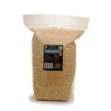 Imagem de Semente de aveia branca da Eretz - ESCOLHA O TAMANHO! Grãos de aveia cultivados em Oregon - sem enchimentos, sem revestimentos, sem sementes de ervas daninhas (4,5 kg)