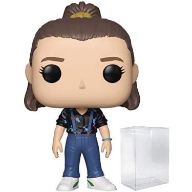 Imagem de POP Stranger Things - Eleven with Suspenders Funko Vinyl Figure (Bundled with Compatible Pop Box Protector Case), Multicolor, 3.75 inches
