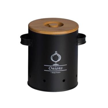 Imagem de AFXGUSD Lata para Armazenamento de Batatas, Recipiente para Armazenamento de Alimentos, Recipiente Multifuncional para Armazenamento de Vegetais, Recipiente D, M