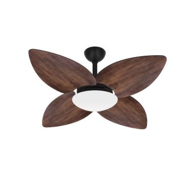 Imagem de Ventilador Teto Winds Preto 4 Pás Imbuia Potente Ventax 110V