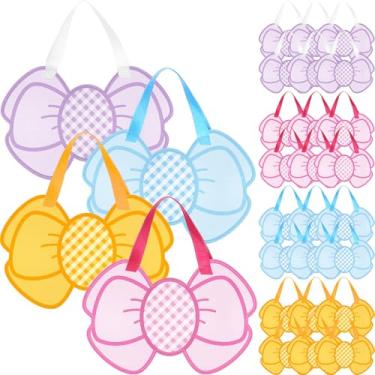 Imagem de Sanwuta 24 peças de desenho animado gato festa lembrancinha saco de presente com alça bonito não tecido doces presente presente saco grande para aniversário, despedida de solteira, chá de bebê nupcial