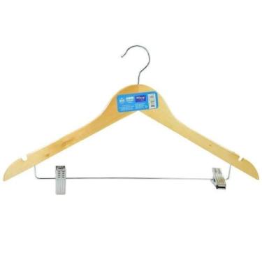 Imagem de Cabide 45CM Madeira Com Presilha De Metal - Wincy Casa
