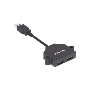 Imagem de Tomada Sobrepor Para Móveis Com 2 Usb Preta 2,0A - Soprano