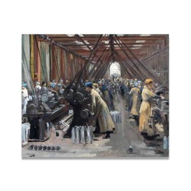 Imagem de Concha Making John Lavery Classic Realist Portrait & War Scene Canvas Art – Irish Art Wall Decor For Home 30x36cm Un Framed