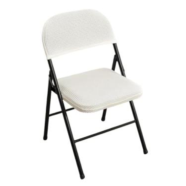 Imagem de Capas para cadeira de 1/2/4/6 peças, capa elástica para encosto, proteção para cadeira de escritório, capa protetora para assento de computador (conjunto com 6 capas brancas)