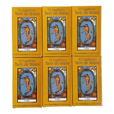 Imagem de Kit 6 O Taro Waite 22 Cartas Plastificado Manual