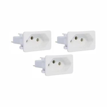 Imagem de 03 Tomada Margirius Para Cx.Embutir Padrão Weg 10/20A Branca